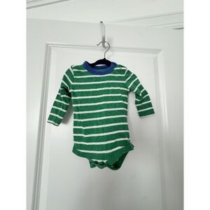 Primary Green Striped Onesie Size 3-6mo